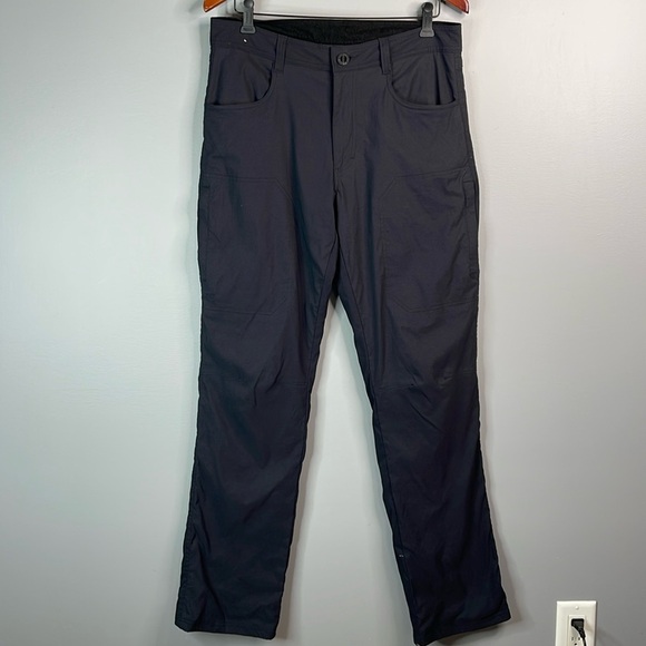 ORVIS Mens Fleece Lined Stretch Fabric Tech Pants Midnight Navy Side Pockets 32 - Picture 12 of 12